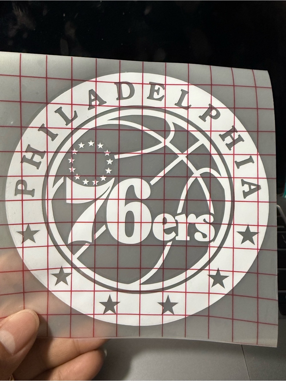 Philadelphia 76ers Vinyl Decal Sticker size 6 inch